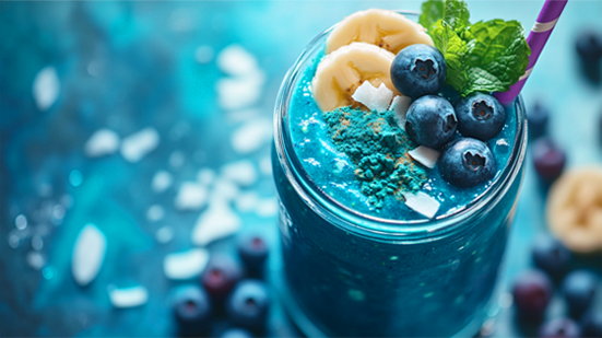 Smoothie azul antioxidante