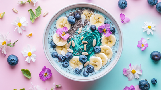 Yogurt bowl con espirulina y semillas