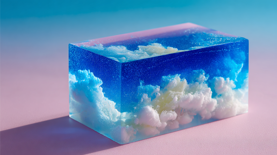 Gelatina Cielo Azul con Ficocianina y Coco