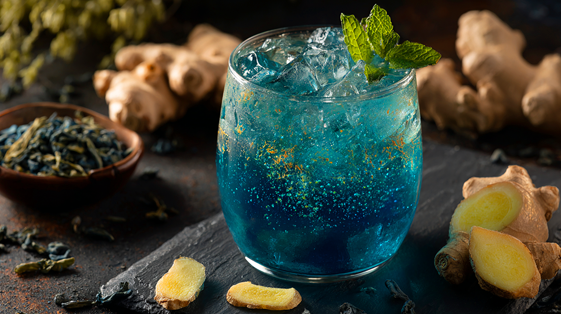 Infusión Azul de Jengibre