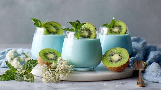 Panacotta Vegana Azul