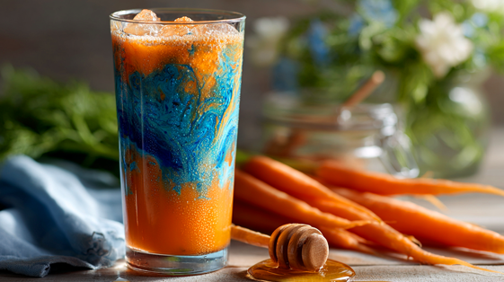 Jugo de Zanahoria Azul